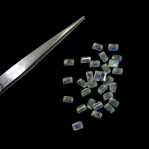 Piedra lunar de arcoíris Natural de 5x7mm, Esmeralda facetada, forma octagonal, piedras preciosas semipreciosas para fabricación de joyas al por mayor - Product Image 2