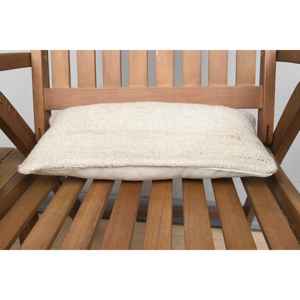 Almohada de lana Kilim turca Beige Premium, almohada decorativa de lujo de 8x16 pulgadas, estilo tejido con patrón esponjoso Vintage para ropa de cama - Product Image 4