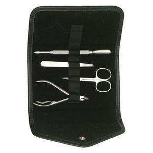 ชุดอุปกรณ์ทำเล็บ4-Pcs แบบใช้ซ้ำได้อุปกรณ์ทำเล็บเท้าพร้อมกระเป๋าหนังเทียมสแตนเลส - Product Image 3