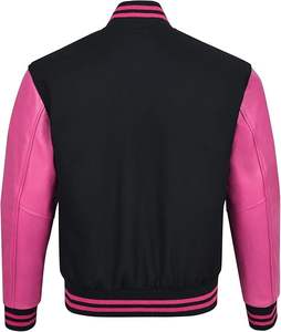 แจ็คเก็ตวาร์ซิตี้ชาย แขนหนัง แจ็คเก็ตเลตเตอร์แมน แจ็คเก็ตเบสบอล แจ็คเก็ตบอมเบอร์ สไตล์สตรีทแวร์ - Product Image 3