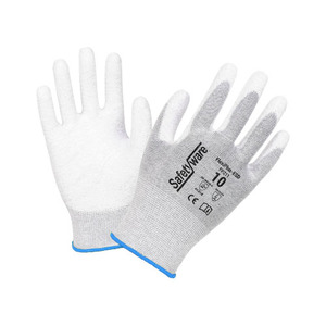 Anti-Static ESD <b>Gloves</b> Safety <b>Gloves</b> Polyester Mixed Carbon Knitted Material with PU Construction <b>Touch</b> <b>Screen</b> <b>Gloves</b> - Product Image 1