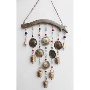 Handmade Bohemian Tree of Life Iron Windchime Beaded Suncatcher Mobiles for Office Decor Indian Metal <b>Crafts</b> - Product Image 5