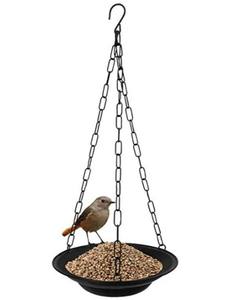 Comedero para pájaros con cuenco de Metal con cadena para accesorios decorativos de jardín, comedero para pájaros de Metal, uso colgante para balcón interior y exterior - Product Image 1