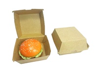 Scatola per Hamburger Personalizzata in Carta Kraft Biodegradabile Impermeabile per Fast Food