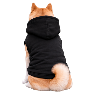 Black <b>Dog</b> <b>Hoodie</b> Solid Color Pet Sweatshirt Cozy Warm Pullover <b>Hoodie</b> <b>for</b> <b>Dogs</b> and Puppies - Product Image 2