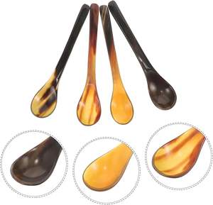 Cuillère en corne de buffle de qualité supérieure, écologique, avec finition miroir, manche long, pour la décoration de la cuisine, prix abordable, Inde - Product Image 5