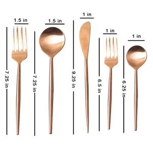 Kitchen Top Decorative Stainless Steel Metal Cutlery <b>Set</b> Manufacturer And Exporter New Design Metal <b>Flatware</b> <b>Set</b> Manufacturer - Product Image 2