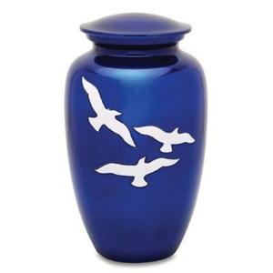 Urne funéraire en laiton faite à la main à prix avantageux pour la crémation d'oiseaux blancs volants, fournitures funéraires en gros, urnes de crémation pour les êtres chers - Product Image 1