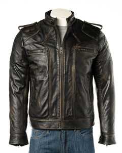 <b>Top</b> Design 100% <b>High</b> Quality Men's <b>Leather</b> Stand Collar Full Sleeve Winter Jacket Custom Design Available at Reasonable Price - Product Image 2