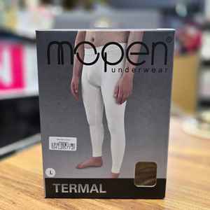 Mopen Collants thermiques noirs pour hommes Style athlétique Workout Gym Sportswear Coton Polyester Spandex Fermeture élastique Taille imprimée - Product Image 1