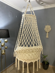 Macramé Algodón Cordón Hamaca Columpio Estilo Bohemio Tejido a Mano para Uso Interior y Exterior para Adultos - Product Image 2