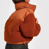 Abrigo Acolchado de Algodón Teñido para Mujer, Invierno 2025, con Cremallera, Capucha, Impermeable, Transpirable, Camuflaje, Bordado, Piel Sintética, Color Sólido