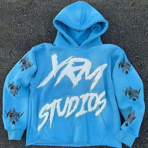 Sweat à capuche respirant pour hommes d'hiver Logo personnalisé Transfert de chaleur Imprimé Polyester/Coton Polaire Coupe ample Sweat-shirt décontracté - Product Image 3