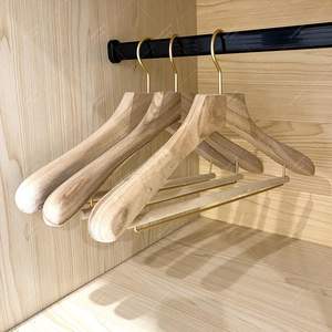 DUTY USERS <b>COAT</b> HOT SELLING WHOLESALE <b>WOODEN</b> HANGERS for Displaying Clothes Bags in Kitchen Wardrobe or Bathroom - Product Image 2