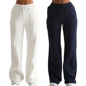 Trendy Sweatpants High Waist Women's Sweat Pants <b>Winter</b> Baggy Flared <b>Trouser</b> with Pockets - Product Image 6
