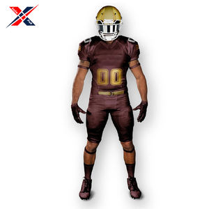ชุดกีฬาอเมริกันฟุตบอลชุดสั้นพิมพ์ลายถ่ายเทความร้อนออกแบบโลโก้ตามสั่งระบายอากาศได้ดี100% โพลีเอสเตอร์ - Product Image 2