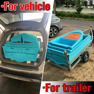 เรือตกปลาแบบพับได้พร้อมเรือคายัคแบบพับได้ 3 แบบ และทุ่นลอยน้ำด้านข้างและท้าย 2 ตัว เรือคายัคเอนกประสงค์ - Product Image 4