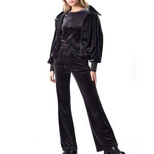 Survêtement en velours personnalisé pour femmes, faible MOQ, meilleure qualité, prix bas, survêtement unisexe tendance streetwear - Product Image 2