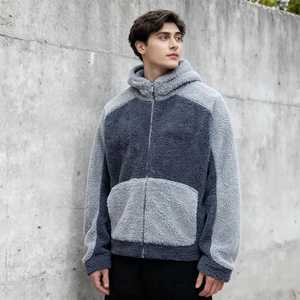 เสื้อแจ็กเก็ตมีซิปแบบสวมศีรษะสำหรับผู้ชายหน้ากากขนแกะหนาอบอุ่นสำหรับฤดูหนาว - Product Image 1