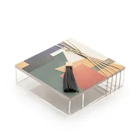 Boîte à bonbons en acrylique formidable pour le stockage de chocolat et de bonbons avec couvercle spécial en bois détachable