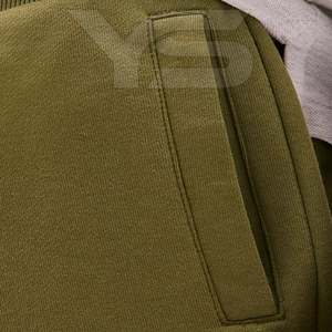 Pantalones cortos informales para hombre con logotipo personalizado, 100% algodón, tejido polar, patrón sólido, pantalones cortos calientes con cordón en la cintura, tipo de cintura media - Product Image 4