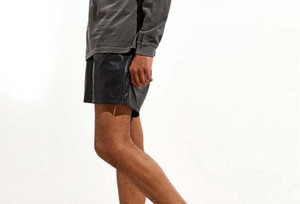 Brand New 2026 <b>Men</b> <b>Real</b> Cow Leather <b>Black</b> Cargo Shorts With Zip Pakistan Made Good Quality Leather Shorts - Product Image 4