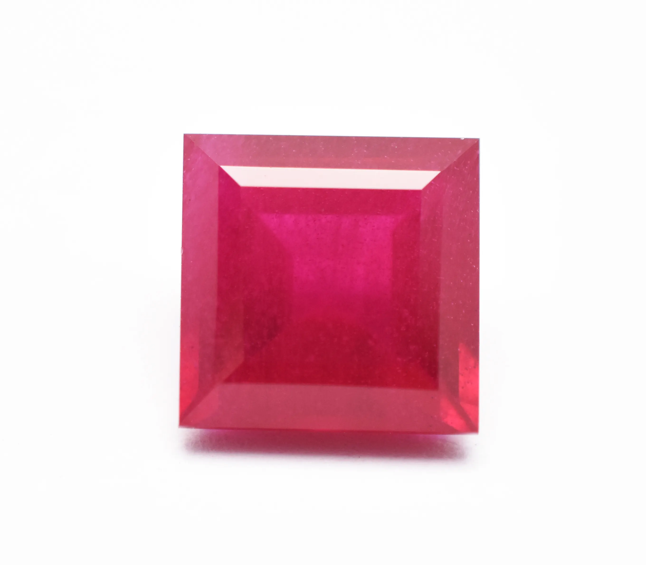 Rosso rubino opaco quadrato da principessa taglio 6 mm 7 mm 8 mm 9 mm di dimensioni rosso rubino opaco pietre sciolte per la creazione di gioielli fai da te