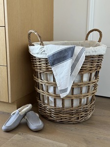 Panier de rangement et de lavage en rotin avec poignées, paniers de rangement faits à la main en rotin naturel, multifonctionnels et modernes, fabriqués au Vietnam - Product Image 6