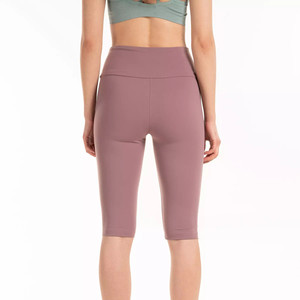 Conjunto de sujetador de pantalones cortos de Yoga de compresión transpirable para mujer, ropa deportiva elástica de secado rápido con corte en V Scrunch Back Fitness con forro de Spandex - Product Image 6