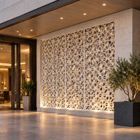 Panneaux décoratifs GRC personnalisés pour l'extérieur, revêtement mural en GFRC pour l'intimité, pour hôtels, villas et bâtiments commerciaux