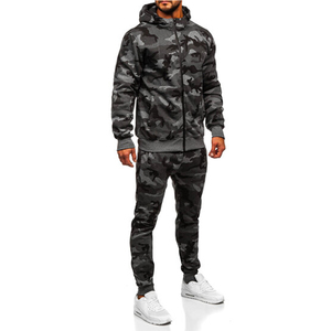 ชุดวอร์มผู้ชายแบบมีซิปสำหรับฤดูหนาว ผ้าฟลีซ พิมพ์ลายโลโก้สุดหรู เสื้อแจ็คเก็ตและกางเกงขายาว 2 ชิ้น ระบายอากาศได้ดี สีเทา สำหรับกิจกรรมกลางแจ้ง - Product Image 6