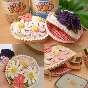 Misoknit 100% polyester dessiné texturé fil sacs à tricoter populaire chaud bonnes ventes doux Pop couleurs vives petits articles motif brut - Product Image 1