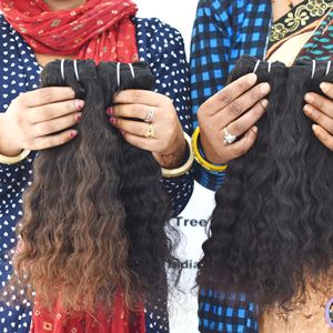 Extensions de cheveux Remy de Temple indien doux soyeux couleur noire cheveux bouclés naturels de haute qualité cheveux humains donneur unique fournis - Product Image 3