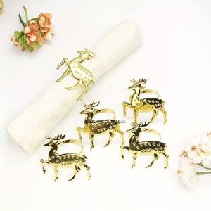 Anneaux de serviette de table de mariage, décoration de table d'hôtel, design attrayant, plaqué or de haute qualité, vente chaude - Product Image 6