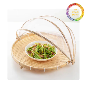 Viet Nam Panier de vannage en bambou avec couverture de filet alimentaire pliable | Plusieurs tailles disponibles - Product Image 4
