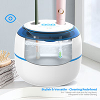 Pembersih Ultrasonik 45kHz Berkualitas Tinggi dengan Dua Slot, Kompatibel, Penutup Transparan, Keranjang Filter, Timer Digital