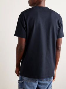 Camiseta de algodón de manga corta con cuello redondo para hombre, camiseta de logotipo personalizado con estampado personalizado de alta calidad Unisex de Color sólido - Product Image 4