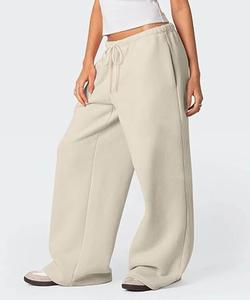 Pantalons pour femmes de haute qualité, lourds, amples, à cordon de serrage, taille élastique, couleur personnalisée - Product Image 4