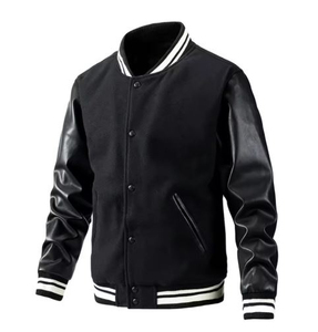 Design your own High Quality <b>Men's</b> Varsity <b>Jacket</b> Custom PU Patchwork Blank Unisex Baseball <b>Jackets</b> for Spring - Product Image 1