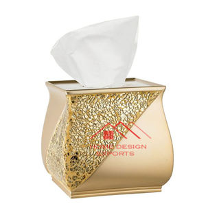 Porta Servilletas y Pañuelos de Metal con Diseño Único en Negro y Plateado, Precio al por Mayor - Product Image 6