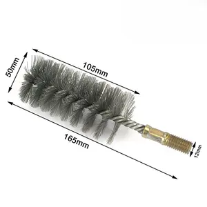 Wholesale Custom Stainless Steel Cleaning Brushes Long Handle Short Twisted Brass Wire Pipe Tube Brush