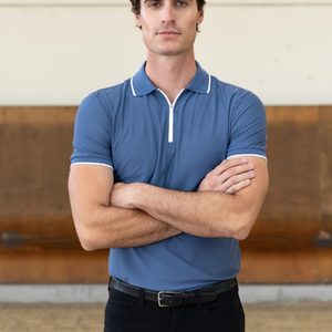 T-shirt d'équitation pour homme, manches courtes, tissu respirant, léger et doux, idéal pour l'entraînement, personnalisable - Product Image 3