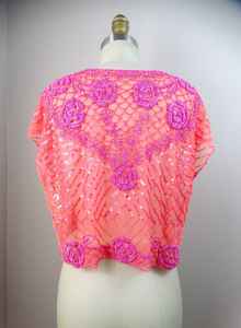 Exports High Fashion Preppy Style Polyester Beaded <b>Cape</b> Unique Handmade Party Wrap for <b>Women</b> and Adults ODM Club Wear - Product Image 6