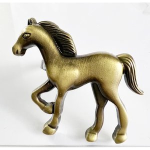 Anneaux de serviette en métal cheval porte-serviettes animaux dorés pour banquets de décoration de table à manger à la maison - Product Image 4