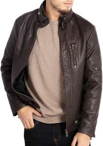 Nouveau blouson personnalisé en cuir PU pour hommes blouson d'aviateur grande taille blouson de moto personnalisé fabrication personnalisée - Product Image 5