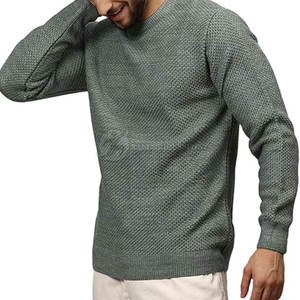 Pulls d'hiver légers et respirants en coton/laine pour hommes grandes tailles 2023, logo personnalisé, faible MOQ, anti-rétrécissement, prix compétitif - Product Image 2