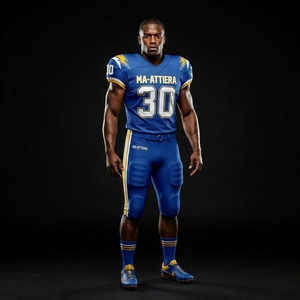 Uniforme de Fútbol Americano Personalizado Azul Rey, Pantalones Acolchados, Número 30, Ropa Deportiva de Alto Rendimiento, Fabricación al por Mayor OEM ODM - Product Image 4