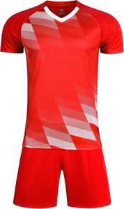 ชุดฟุตบอลชายแบบกำหนดเอง เสื้อแข่งระบายอากาศ น้ำหนักเบา แขนสั้น คอวี สำหรับแบรนด์ ชมรม และทีมฟุตบอลนานาชาติ สั่งซื้อจำนวนมาก - Product Image 2