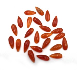 Igi หินอัญมณีคาร์เนเลี่ยนธรรมชาติขัดเงาส้มทรงหลวมขนาด4*6-8*10มม. - Product Image 2