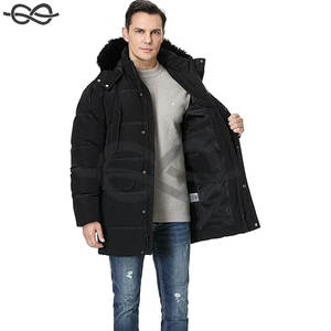 Abrigo de invierno para hombre con capucha desmontable Chaqueta de plumón larga de peso pesado para Parka acolchada con estilo de calidez extrema - Product Image 5